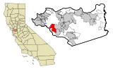 Ubicación en el condado de Contra Costa y en el estado de California Ubicación de California en EE. UU.
