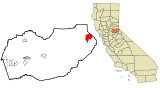 El Dorado County California Incorporated and Unincorporated areas South Lake Tahoe Highlighted.svg