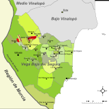 Localización de Granja de Rocamora respecto a la Vega Baja