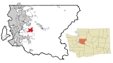 Ubicación en el condado de King en el estado de Washington Ubicación de Washington en EE. UU.