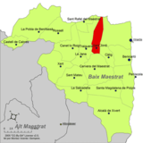 Localización de San Jorge respecto a la comarca del Bajo Maestrazgo
