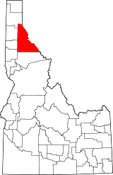 Ubicación del condado en IdahoUbicación de Idaho en EE.UU.