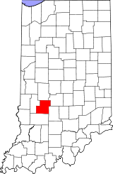 Ubicación del condado en IndianaUbicación de Indiana en EE.UU.