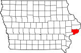 Ubicación del condado en IowaUbicación de Iowa en EE. UU.