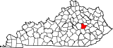Ubicación del condado en KentuckyUbicación de Kentucky en EE. UU.