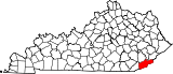 Ubicación del condado en KentuckyUbicación de Kentucky en EE. UU.