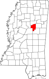 Ubicación del condado en Misisipi Ubicación de Misisipi en EE.UU.