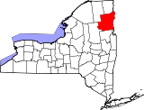 Ubicación del condado en Nueva YorkUbicación de Nueva York en EE. UU.