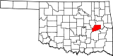 Ubicación del condado en Oklahoma Ubicación de Oklahoma en EE.UU.
