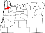 Ubicación del condado en OregónUbicación de Oregón en EE. UU.
