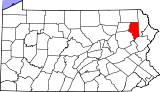 Ubicación del condado en PensilvaniaUbicación de Pensilvania en EE.UU.