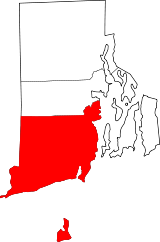 Ubicación del condado en Rhode IslandSituación de Rhode Island en EE. UU.