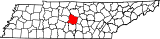 Ubicación del condado en Tennessee  Ubicación de Tennessee en EE.UU.