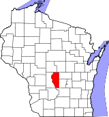 Ubicación del condado en WisconsinUbicación de Wisconsin en EE.UU.