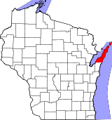 Ubicación del condado en WisconsinUbicación de Wisconsin en EE. UU.