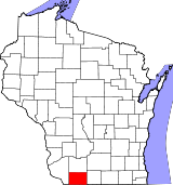 Ubicación del condado en WisconsinUbicación de Wisconsin en EE. UU.