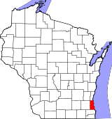 Ubicación del condado en WisconsinUbicación de Wisconsin en EE. UU.