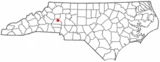 Ubicación en el condado de Catawba y en el estado de Carolina del Norte Ubicación de Carolina del Norte en EE. UU.