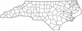 Ubicación en el condado de Pitt y en el estado de Carolina del Norte Ubicación de Carolina del Norte en EE. UU.