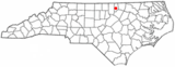 Ubicación en el condado de Vance y en el estado de Carolina del Norte Ubicación de Carolina del Norte en EE. UU.