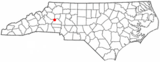 Ubicación en el condado de Catawba y en el estado de Carolina del Norte Ubicación de Carolina del Norte en EE. UU.