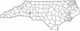 Ubicación en el condado de Lincoln y en el estado de Carolina del Norte Ubicación de Carolina del Norte en EE. UU.