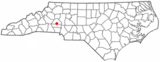 Ubicación en el condado de Catawba y condado de Lincoln y en el estado de Carolina del Norte Ubicación de Carolina del Norte en EE. UU.