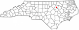 Ubicación en el condado de Nash y en el estado de Carolina del Norte Ubicación de Carolina del Norte en EE. UU.