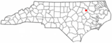 Ubicación en el condado de Edgecombe y en el estado de Carolina del Norte Ubicación de Carolina del Norte en EE. UU.