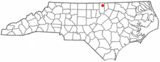 Ubicación en el condado de Granville y en el estado de Carolina del Norte Ubicación de Carolina del Norte en EE. UU.