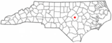 Ubicación en el condado de Beaufort y en el estado de Carolina del Norte Ubicación de Carolina del Norte en EE. UU.