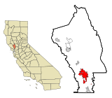Ubicación en el condado de Napa y en el estado de California Ubicación de California en EE. UU.