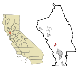 Ubicación en el condado de Napa y en el estado de California Ubicación de California en EE. UU.