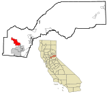 Ubicación en el condado de Placer y en el estado de California Ubicación de California en EE. UU.