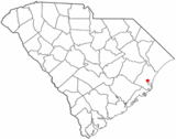Ubicación en el condado de Georgetown y en el estado de Carolina del Sur Ubicación de Carolina del Sur en EE. UU.