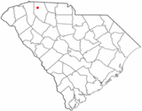 Ubicación en el condado de Spartanburg y en el estado de Carolina del Sur Ubicación de Carolina del Sur en EE. UU.