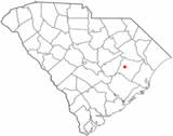 Ubicación en el condado de Williamsburg y en el estado de Carolina del Sur Ubicación de Carolina del Sur en EE. UU.