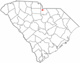 Ubicación en el condado de Lancaster y en el estado de Carolina del Sur Ubicación de Carolina del Sur en EE. UU.