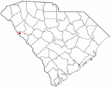 Ubicación en el Condado de McCormick y en el estado de Carolina del Sur Ubicación de Carolina del Sur en EE. UU.