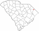 Ubicación en el condado de Marion y en el estado de Carolina del Sur Ubicación de Carolina del Sur en EE. UU.