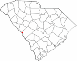 Ubicación en el condado de Aiken y en el estado de Carolina del Sur Ubicación de Carolina del Sur en EE. UU.