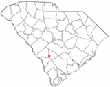 Ubicación en el condado de Bamberg y en el estado de Carolina del Sur Ubicación de Carolina del Sur en EE. UU.
