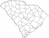 Ubicación en el condado de Calhoun y en el estado de Carolina del Sur Ubicación de Carolina del Sur en EE. UU.