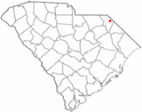 Ubicación en el condado de Marlboro y en el estado de Carolina del Sur Ubicación de Carolina del Sur en EE. UU.