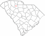 Ubicación en el condado de Union y en el estado de Carolina del Sur Ubicación de Carolina del Sur en EE. UU.