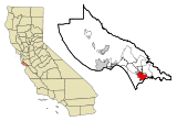 Ubicación en el condado de Santa Cruz y en el estado de California Ubicación de California en EE. UU.