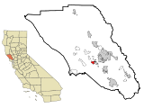 Ubicación en el condado de Sonoma y en el estado de California Ubicación de California en EE. UU.