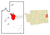 Ubicación en el condado de Spokane en el estado de Washington Ubicación de Washington en EE. UU.