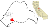 Ubicación en el condado de Tuolumne y en el estado de California Ubicación de California en EE. UU.