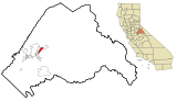 Ubicación en el condado de Tuolumne y en el estado de California Ubicación de California en EE. UU.